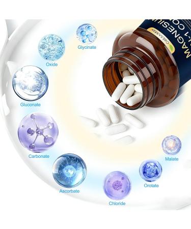 Magnesium 12-in-1 Complex 700mg with Glycinate & Citrate Vegan Supplement for Daily Wellness 120 Capsules (1) - Buy Online on GoSupps.com