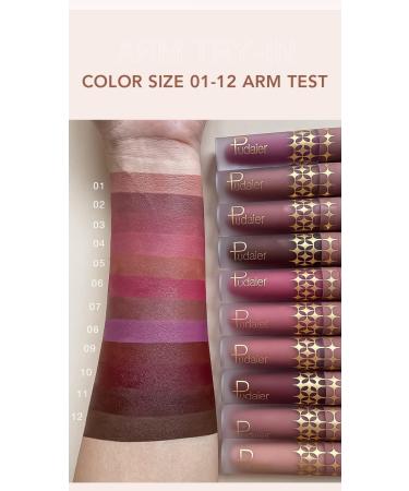 INTEROOKIE 24 Colors Matte Pearlescent Mist Face Non stick Cup Lip Glaze Liquid Lipstick Lip Color 01 - Buy Online on GoSupps.com