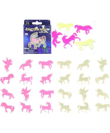 3D Glow in The Dark Unicorn Wall Decals - Nursery Kids Bedroom Decor Sticker Set (24 Unicorns) - Buy Online on GoSupps.com