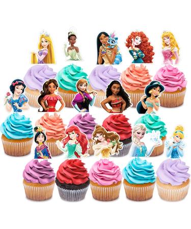 Princess Cupcake Toppers - 30 Count Birthday Cake Decorations & Party Supplies by BEST HOPE - Buy Online on GoSupps.com