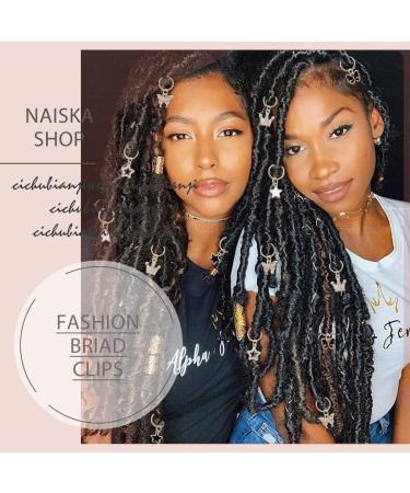 NAISKA 12PCS Gold Butterfly Braid Hair Accessories | Star Clips, Rhinestone Rings & Charms for Women & Girls - Buy Online on GoSupps.com