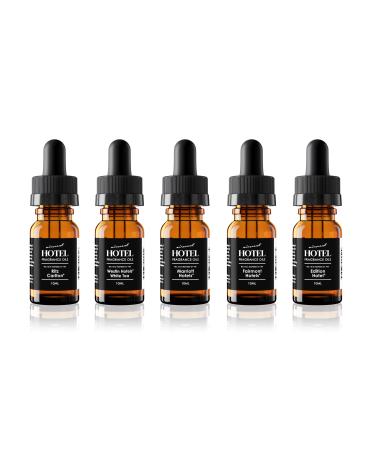 Hotel Diffuser Oil Gift Set - 5 Star Hotel Scents - AirScent Essential Oil Blends - 10 mL 0.34 fl oz Fragrance Oil Set - Westin White Tea Edition Hotel Marriott Fairmont and Ritz Carlton Scents