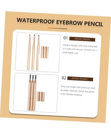 Ipetboom 3pcs Tools Eyebrow Waterproof Pencil Pencils Brow Accessories Women Proof Makeup Smudge-proof - Buy Online on GoSupps.com