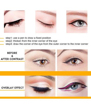 2-Pack Waterproof Magic Liquid Eyeliner - Long-Lasting, Sweatproof & Smudgeproof - Super Slim Gel Pen for Professional Eye Makeup - Buy Online on GoSupps.com