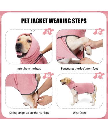 Buy Lianzimau Dog Sweater - Fleece Jacket for Big & Medium Dogs - Warm Winter Coat - Pink - 1 Pack - Buy Online on GoSupps.com