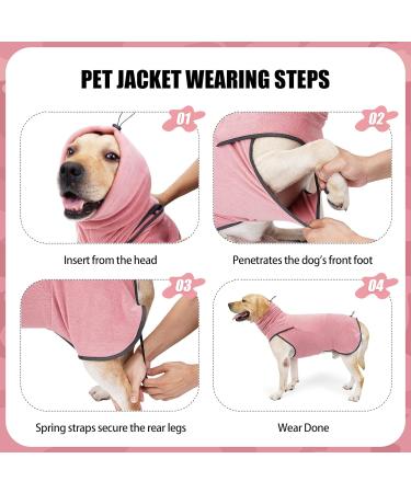 Buy Lianzimau Dog Sweater - Cozy Fleece Coat for Small to Big Dogs - Winter Jacket Pink (1 Pack) - Buy Online on GoSupps.com