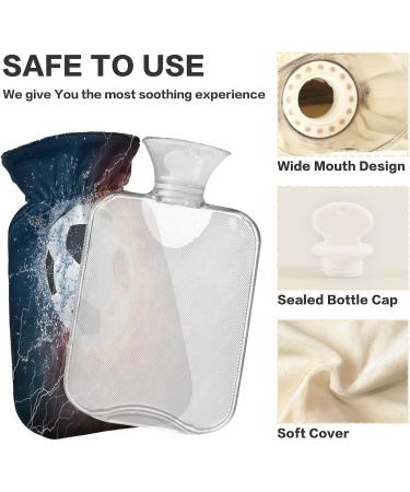 ZZXXB Football Hot Water Bottle with Fleece Cover - 2L PVC Heating Bag for Pain Relief | Neck Shoulder Hand Warmer & Cold Therapy - Buy Online on GoSupps.com