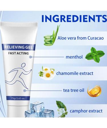 Moisturizing Body Relief Lotion Soothing Cooling Gel 75g Fast Acting Relief Gel With Instant Cooling Sensation In M-Enthol Fast Acting Care Cream For Men Nd Women - Buy Online on GoSupps.com