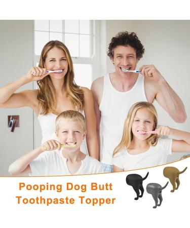 3PCS Pooping Dog Topster - Creative Toothpaste Dispenser & Caps for Dogs | Unique Gifts for Pet Lovers - Buy Online on GoSupps.com