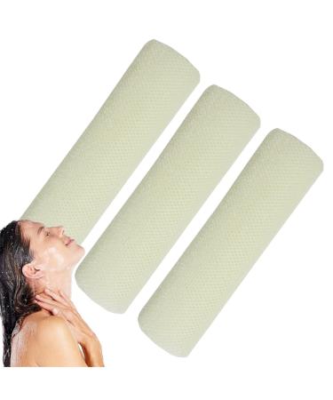 Janurium Mesh Washcloths for Body Nylon Mesh African Mesh Cloth Shower Net Scrubber - Elastic Bath Sponges for Dead Skin Removal Daily Use White