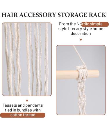 Nvanvmm Hair Accessories Hairpin Organiser Beige Hair Bow Holder Organiser Headband Holder Bows Organizer Hair Bow Holder Organiser Wall Hanging Hair Clip Holder for Women - Buy Online on GoSupps.com