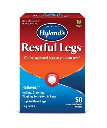 Restful Legs Tablets by Hyland's, Natural Itching, Crawling, Tingling and Leg Jerk Relief, 50 Count