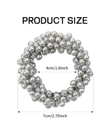 Dizila 12 Pack Stretchy Bling Sparkly Pearl Hair Ties Scrunchies - Decorative Hair Accessories for Women and Girls - Buy Online on GoSupps.com