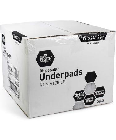 Medpride 17x24 Disposable Underpads (100-Count) | Incontinence & Bed Covers | Super Absorbent Protection for Kids, Adults & Elderly - Buy Online on GoSupps.com