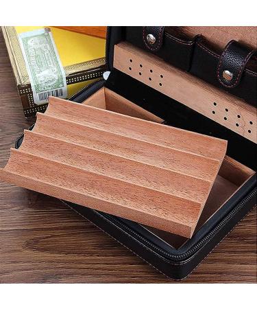 Cigar Case 4-Finger Portable Travel Leather Cigar Humidor with Cigar Cutter Cigar Box Father's Day Birthday Gift Cigar Accessories Black(Not including cigar) - Buy Online on GoSupps.com