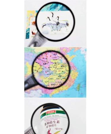 Portable Magnifier Dual HD Lens 3X 6X Amplification 2 LED Lamp Handheld Reading Magnifier 90mm Magnifier Full of Stars - Buy Online on GoSupps.com
