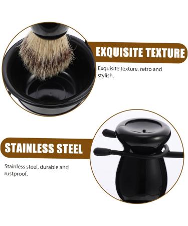 Frcolor 5-Piece Beard Care Set - Shaving Brush Razor Organizer & Shaping Bowl for Men | Stainless Steel Grooming Accessories - Buy Online on GoSupps.com