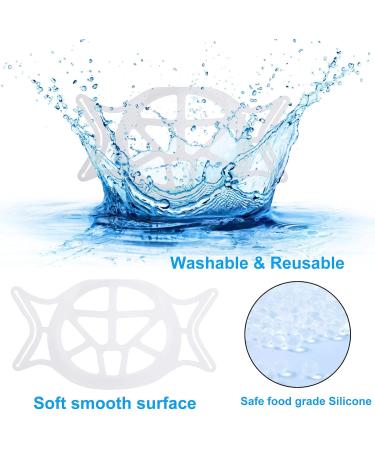 Hoothy 3D Silicone Mask Holder - Washable & Reusable | Protection for Lipstick & Makeup | Enhanced Breathing Space - 5PC - Buy Online on GoSupps.com