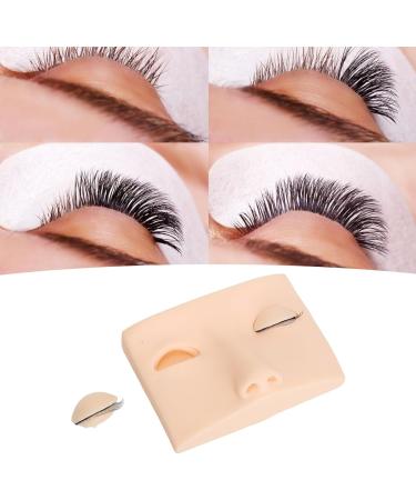 Eyelash Manikin Head Wide Application Eyelash Manikin Head Half Head Design Portable Washable with 3 Pairs Replacement Eyes for Home (Pink) - Buy Online on GoSupps.com
