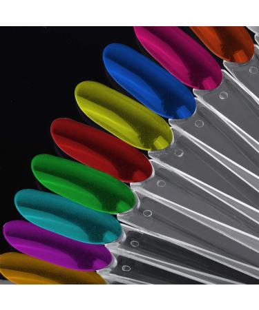 50 Pcs Clear False Nail Sticks Polish Board with Metal Split Ring - Nail Polish Practice Display Art Tips - Buy Online on GoSupps.com