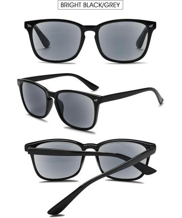 Vevesmundo Reading Glasses with Sun Protection - Stylish 2.75x Visual Aid Sunglasses for Men & Women | Lightweight Black Design - Buy Online on GoSupps.com