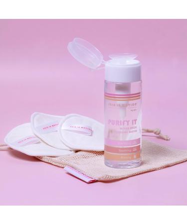 Skin in Motion | PURIFY IT Gift Set - Makeup Cleansing Water with Witch Hazel 100ml & Reusable Bamboo Cotton Pads - Sustainable Skincare Menopause Friendly - Buy Online on GoSupps.com