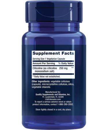 Buy Life Extension Citicoline 60 Veg Capsules - Brain Health & Cognitive Support - Buy Online on GoSupps.com