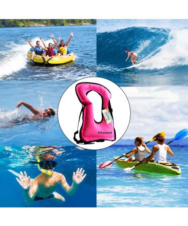 Faxpot Snorkel Vest | Portable Kayaking Buoyancy Jacket | Diving Surfing Swim Vest | Adjustable for Adults | Pink - Buy Online on GoSupps.com