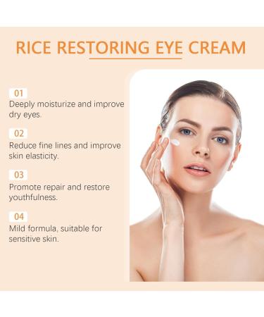 Rice Eye Cream 0.71 fl.oz / 20 ml | Eye Cream | Anti Wrinkle Natural Alternative to Retinol Eye Cream Instant Firm Eyes Anti Dark Circle Eyes Korean Skincare (2) - Buy Online on GoSupps.com