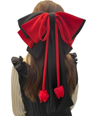 Elegant Hair Bow Clip Long Ribbon Fashion Headdress Hairpiece Barrette Hairpin for Women and Girls Pink and Two Colors - Buy Online on GoSupps.com