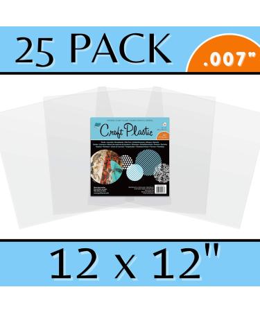 Grafix Ultra Clear .007 Plastic Film 12x12, 25-Pack - Ideal for DIY Crafts, Stencils, Journals, Cards & 3D Embellishments - Buy Online on GoSupps.com