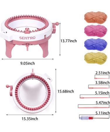48-Needle Smart Knitting Loom Machine Kit in Brown - DIY Knit Scarf, Hat, Sock - Row Counter, Double Knit - For Adults/Kids - Buy Online on GoSupps.com