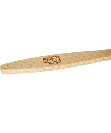 Pack of 4 Eco-Friendly Bamboo Toothbrushes - Sustainable Degradable VW Bus Logo Natural Bristle - Perfect for Your Van & Camp Adventures - Buy Online on GoSupps.com