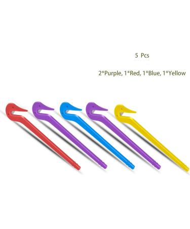 5 Pcs Elastic Hair Bands Remover Cutter Pony Picks for Cutting Pony Rubber Hair Ties No Pains No Harm Premium Ponytail Remover Tools (2Purple Blue Red Yellow) - Buy Online on GoSupps.com