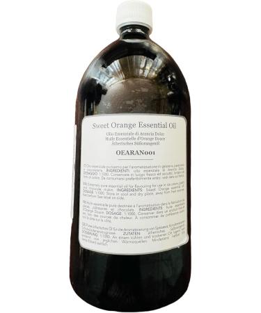 Sicilian Orange Essential Oil - 100% Pure Food Grade Edible Oil for Cooking Baking & Gelato | Large Glass Bottle - Buy Online on GoSupps.com