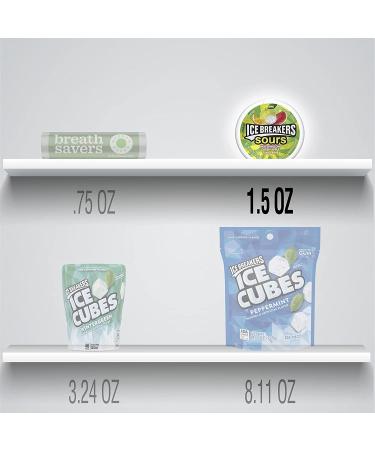 ICE BREAKERS Sours Sugar Free Breath Mints - Green Apple, Tangerine, Watermelon Flavors - 1.5 oz Tins (8 Count) - Buy Online on GoSupps.com