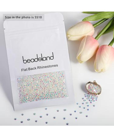 Buy Beadsland 1440 Flat Back Rhinestones for Nails | SS10 Transparent Nail Crystals 2.7-2.8mm | International Shipping Available - Buy Online on GoSupps.com