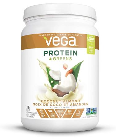 Vega Protein and Greens Chocolate (19 Servings) | Coconut Almond (18 Servings) Plant Based Protein Powder Plus Veggies - Buy Online on GoSupps.com