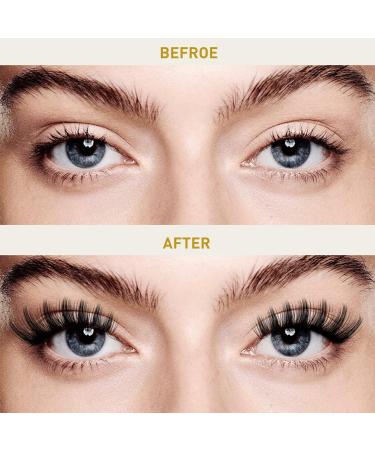 Shop 72 PCs B&C Individual Eyelashes - DIY Wispy & Fluffy Extensions for Beginners | Reusable D-14mm B38 - Buy Online on GoSupps.com