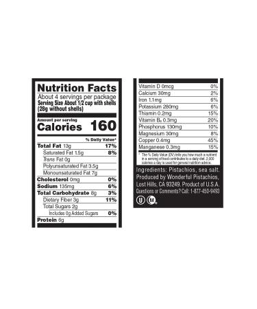 Wonderful Pistachios Roasted & Salted 8 Oz - Premium Nuts for Snacking - Buy Online on GoSupps.com