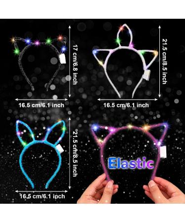 60pcs LED Cat Ears Headband Bulk - Cute Light Up Headbands for Women & Girls - Luminous LED Headdress Hairbands for Christmas Party Supplies - Buy Online on GoSupps.com