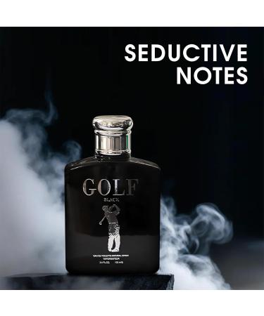Golf Black Men's Perfume Exclusive & Bold Fragrance with Citrusy Top Notes Spicy Heart and Rich Woody Base 100ML for Sophisticated Occasions Golf Black 3.4 Fl Oz (Pack of 2) - Buy Online on GoSupps.com