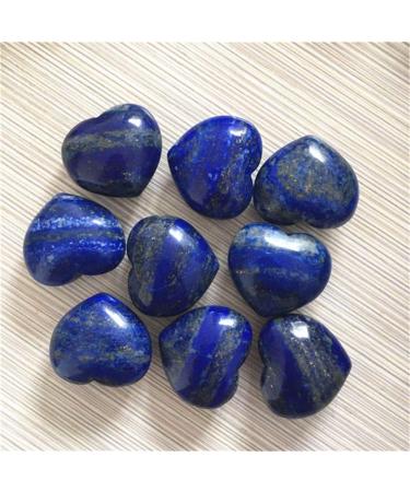 Double Happy Healing Crystal 4PC Natural Blue Lazuli Chakra Heart Shaped Stones - Hand Carved Gemstone for Home Decor & Gift (30mm) - Buy Online on GoSupps.com