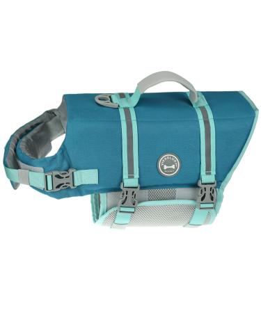 Vivaglory Ripstop Dogs Rescue Annoy for Small Medium Boat Dog Wallpage with improved buoyancy & visibility turquoise XS: 35-43cm (chest circumference) turquoise