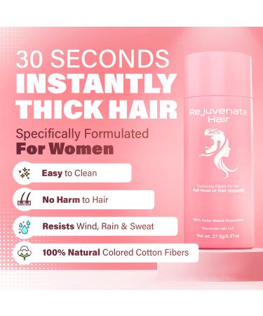Fibers for Thinning Hair - Medium Brown | 100% Natural Hair Building Powder for Women | Conceals Hair Loss & Bald Spots | 2-Month Supply - Buy Online on GoSupps.com