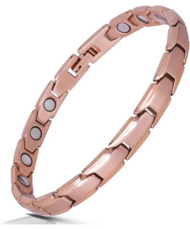 Elegant Women s Magnetic Therapy Bracelet Titanium Pain Relief for Arthritis & Carpal Tunnel Syndrome | Smarter Lifestyle | Rose Gold - Buy Online on GoSupps.com