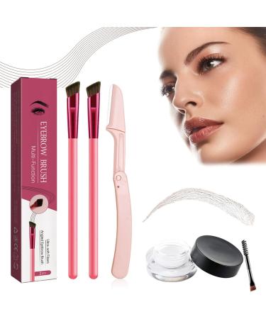 Anjoize Eyebrow Pen Anjoize 4D Laminated Brow Grooming Kit Anjoize Eyebrow Brush Home Eyebrow Care Kit 4D Laminated Ultra-thin Angled Eyebrow Brush with Waterproof Eyebrow Gel (L)