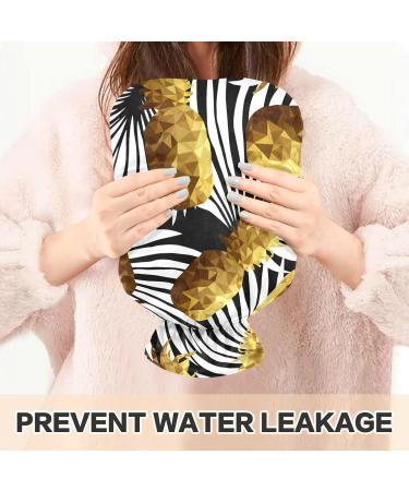 1L Heat Bottle | Durable Warm-Up Bag for Pain Relief - Pineapple Pattern | Luxurious Retro Summer Design for Hands Feet Shoulders & Neck - Buy Online on GoSupps.com
