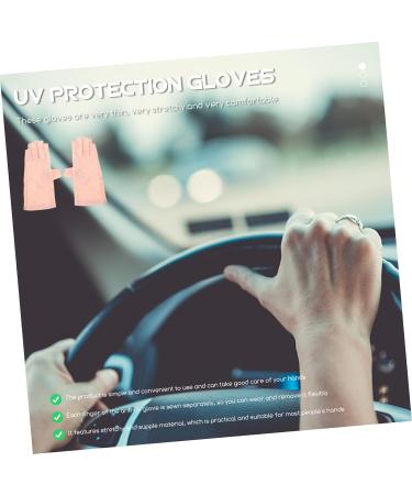 FOMIYES 2 Pairs Sun Protection Half Finger Gloves UV Hand Protector Skin Protective Gloves Manicure Tools UV Gloves Womens Glives Salon Miss Accessories Pink Nylon - Buy Online on GoSupps.com