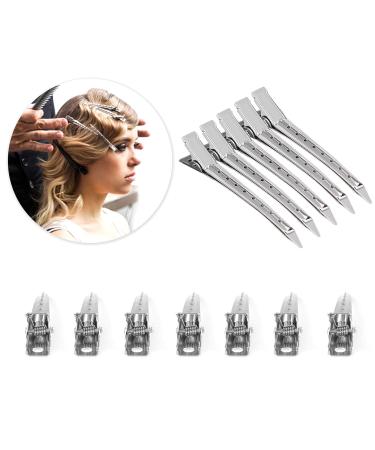 24pcs 3.5 inch Metal Alligator Hair Clips - Silver Barrettes & DIY Hair Accessories with Comb - International Shipping - Buy Online on GoSupps.com